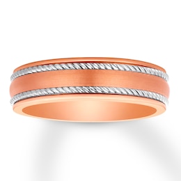 Wedding Band 10K Two-Tone Gold 6mm