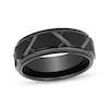 Thumbnail Image 1 of 8mm Wedding Band Black Tungsten Carbide Size 10