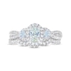 THE LEO First Light Diamond Oval & Round-Cut Three-Stone Bridal Set 1-1/8 ct tw 14K White Gold