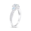 Thumbnail Image 2 of THE LEO First Light Diamond Oval & Round-Cut Three-Stone Engagement Ring 1 ct tw 14K White Gold