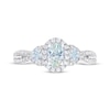 THE LEO First Light Diamond Oval & Round-Cut Three-Stone Engagement Ring 1 ct tw 14K White Gold