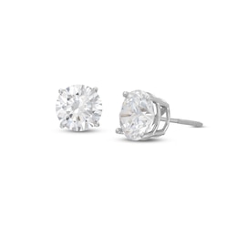 Lab-Grown Diamonds by KAY Solitaire Stud Earrings 4 ct tw 14K White Gold (F/SI2)