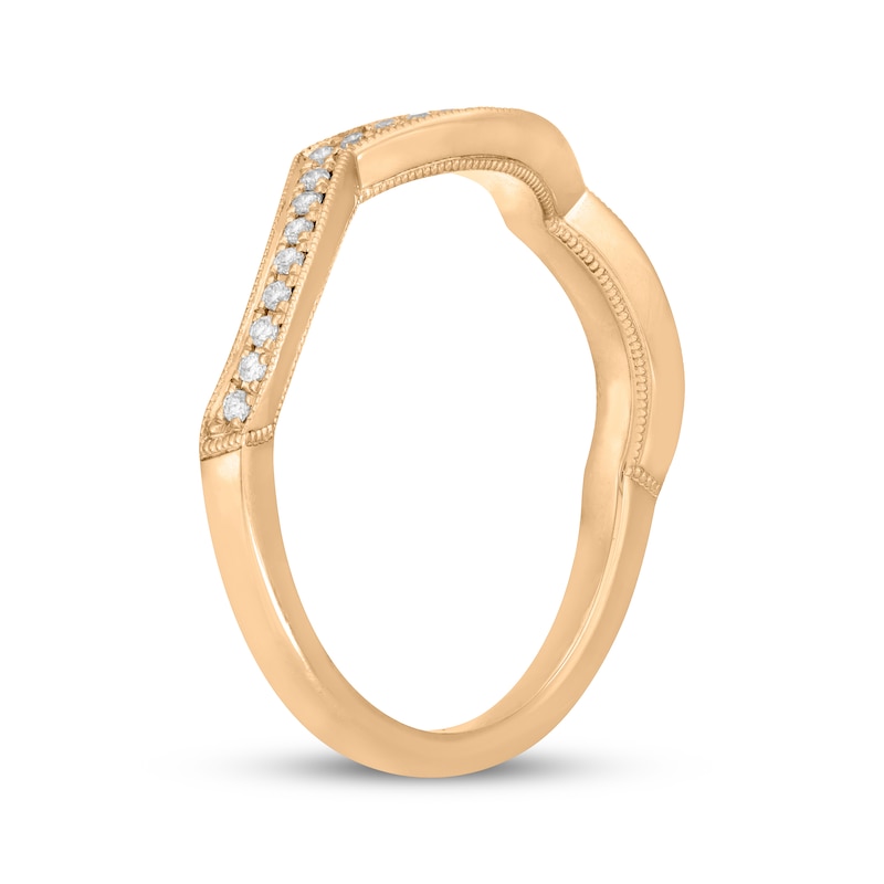 Main Image 2 of Neil Lane Diamond Contoured Wedding Band 1/8 ct tw 14K Yellow Gold