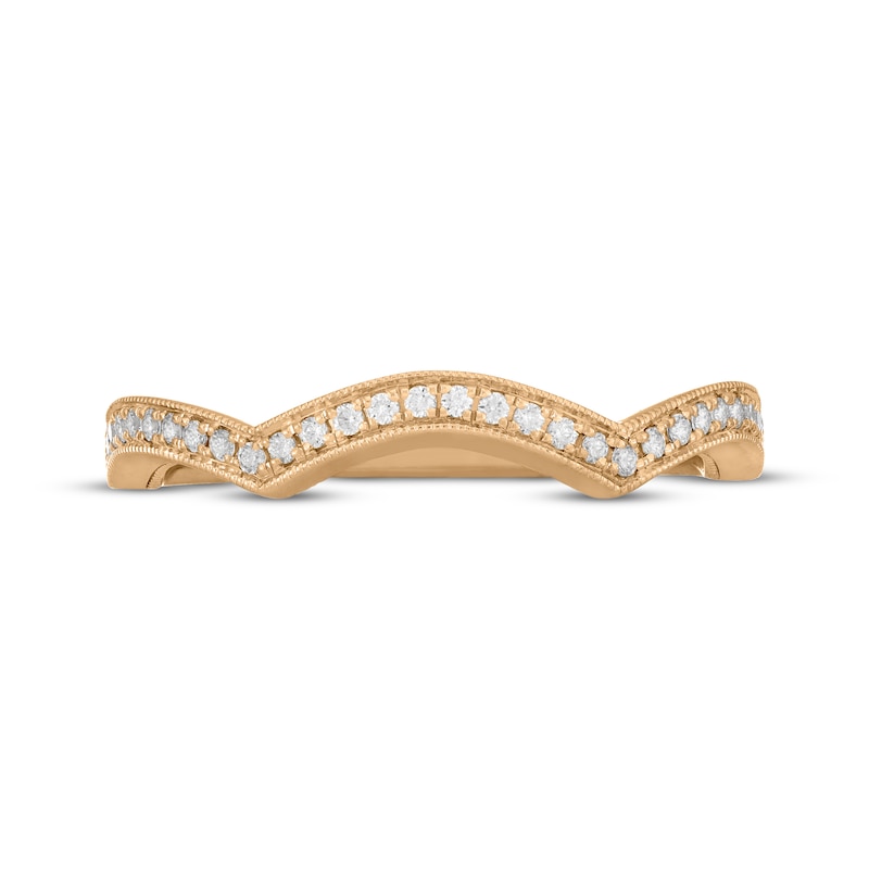 Main Image 3 of Neil Lane Diamond Contoured Wedding Band 1/8 ct tw 14K Yellow Gold