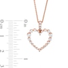 Thumbnail Image 1 of Lab-Grown Diamonds by KAY Round-Cut Heart Necklace 1/2 ct tw 10K Rose Gold 18”