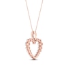 Thumbnail Image 2 of Lab-Grown Diamonds by KAY Round-Cut Heart Necklace 1/2 ct tw 10K Rose Gold 18”