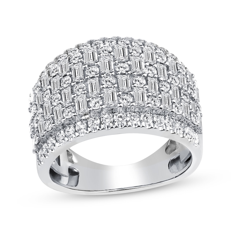 Lab-Created Diamonds by KAY Baguette & Round-Cut Offset Pattern Ring 2 ...