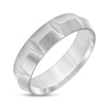 Thumbnail Image 2 of Men's Angled Brushed Wedding Band Titanium 6mm