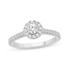 Thumbnail Image 1 of Round-Cut Diamond Halo Engagement Ring 3/4 ct tw 14K White Gold