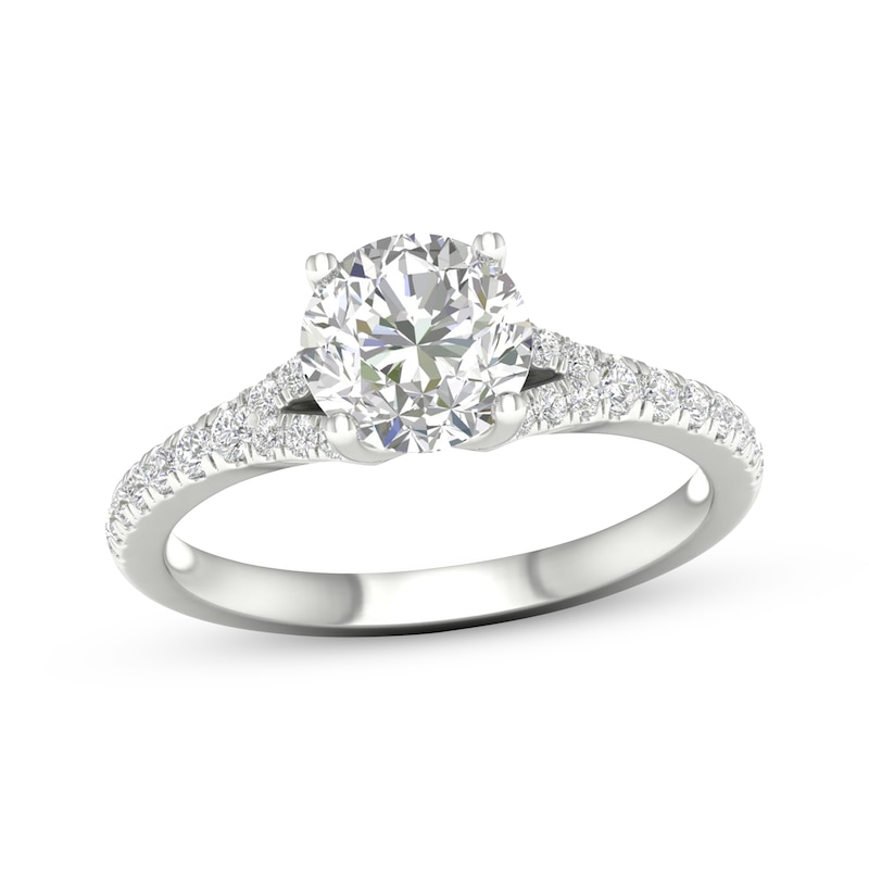 Main Image 1 of Lab-Grown Diamonds by KAY Round-Cut Engagement Ring 1-3/4 ct tw 14K White Gold