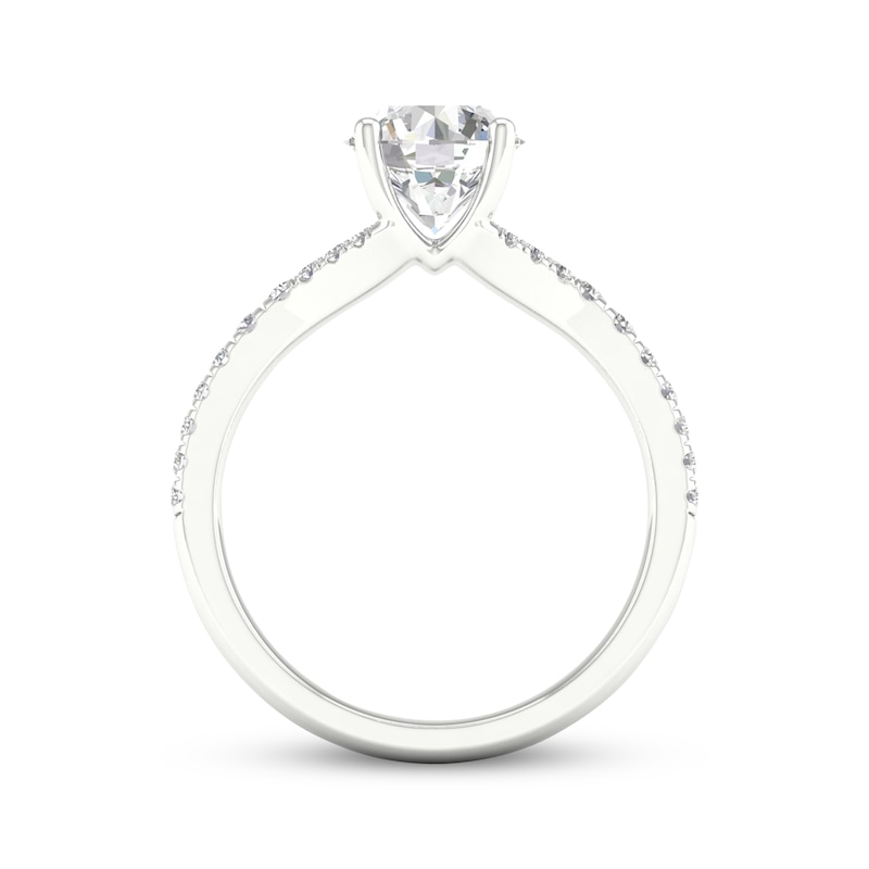 Main Image 4 of Lab-Grown Diamonds by KAY Round-Cut Engagement Ring 1-3/4 ct tw 14K White Gold