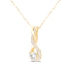 Thumbnail Image 2 of Diamond Twist Necklace 1/3 ct tw 10K Yellow Gold 18&quot;