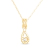 Thumbnail Image 3 of Diamond Twist Necklace 1/3 ct tw 10K Yellow Gold 18&quot;