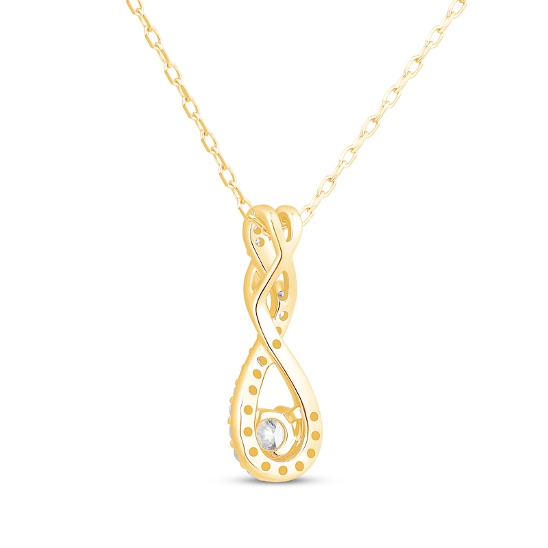 Main Image 3 of Diamond Twist Necklace 1/3 ct tw 10K Yellow Gold 18&quot;