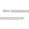 Thumbnail Image 2 of Curb Chain Necklace 5mm Solid 10K White Gold 22&quot;