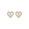 Thumbnail Image 2 of Diamond Heart-Shaped Stud Earrings 1/10 ct tw 10K Yellow Gold