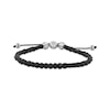 Thumbnail Image 1 of Men's Hematite Bead Bolo Bracelet Stainless Steel & Black Ion Plating