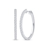 Thumbnail Image 1 of Baguette-Cut Diamond Hoop Earring 1/2 ct tw 10K White Gold