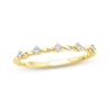 Thumbnail Image 0 of Threads of Love Diamond Stackable Station Anniversary Ring 1/10 ct tw 14K Yellow Gold