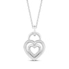 Thumbnail Image 0 of Hallmark Diamonds Heart Lock Necklace Sterling Silver 18"