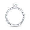 Thumbnail Image 2 of Oval-Cut Diamond Solitaire Rope Shank Engagement Ring 1/3 ct tw 14K White Gold (I/I2)