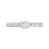 Thumbnail Image 3 of Oval-Cut Diamond Solitaire Rope Shank Engagement Ring 1/3 ct tw 14K White Gold (I/I2)