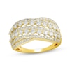 Thumbnail Image 0 of Lab-Created Diamonds by KAY Multi-Row Crossover Ring 1 ct tw 10K Yellow Gold