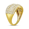 Thumbnail Image 1 of Lab-Created Diamonds by KAY Multi-Row Crossover Ring 1 ct tw 10K Yellow Gold