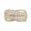 Thumbnail Image 2 of Lab-Created Diamonds by KAY Multi-Row Crossover Ring 1 ct tw 10K Yellow Gold