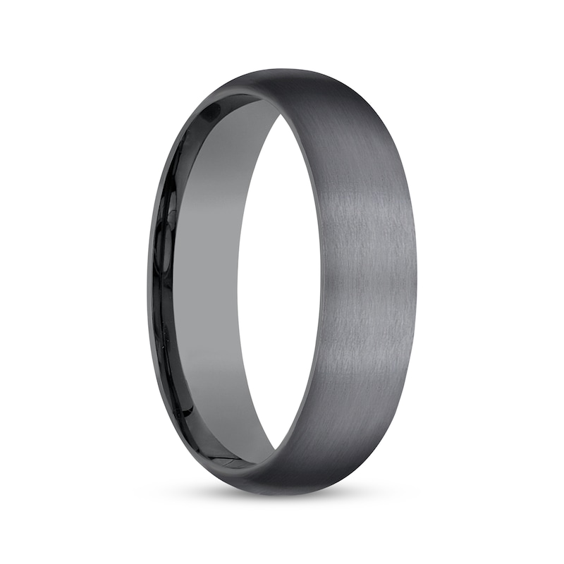 Main Image 2 of Satin-Finish Wedding Band Dark Gray Tantalum 6mm