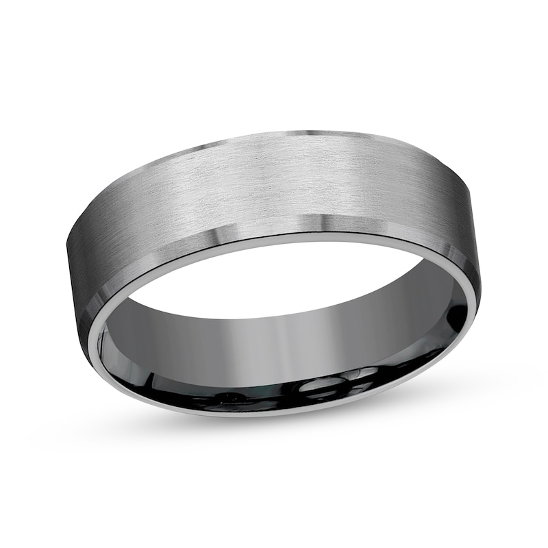 Satin-Finish Wedding Band Gray Tantalum 7mm