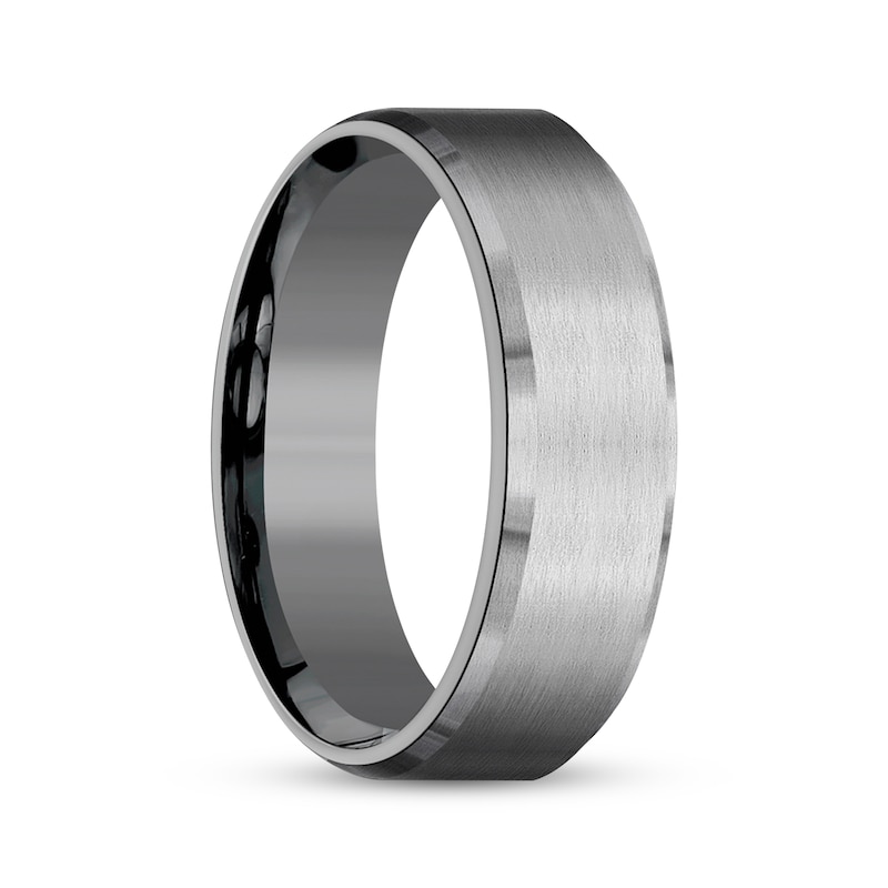 Satin-Finish Wedding Band Gray Tantalum 7mm