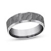 Thumbnail Image 0 of Men's Lava Rock Pattern Wedding Band Grey Tantalum 7mm