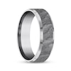 Thumbnail Image 1 of Men's Lava Rock Pattern Wedding Band Grey Tantalum 7mm