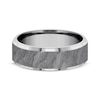 Thumbnail Image 2 of Men's Lava Rock Pattern Wedding Band Grey Tantalum 7mm