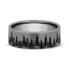 Thumbnail Image 3 of Treeline Pattern Wedding Band Gray Tantalum 7mm