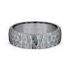 Thumbnail Image 3 of Hammered Wedding Band Gray Tantalum 6.5mm