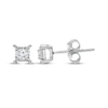 Thumbnail Image 1 of Radiant Reflections Round-Cut Diamond Solitaire Square Stud Earrings 1/6 ct tw Sterling Silver (J/I3)