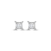 Thumbnail Image 2 of Radiant Reflections Round-Cut Diamond Solitaire Square Stud Earrings 1/6 ct tw Sterling Silver (J/I3)