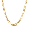 Thumbnail Image 1 of Diamond-Cut Figaro Chain Necklace 7.4mm Solid 10K Yellow Gold 22&quot;