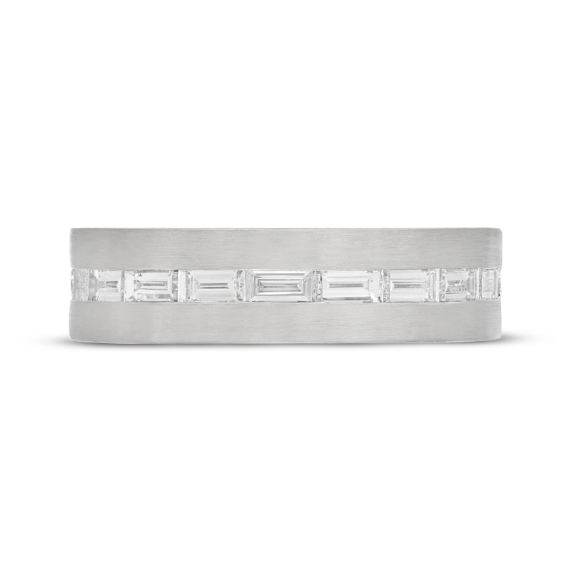 Main Image 3 of Neil Lane Artistry Men's Baguette-Cut Lab-Grown Diamond Wedding Band 1 ct tw 14K White Gold