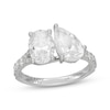 Thumbnail Image 1 of Neil Lane Artistry Oval-Cut & Pear-Shaped Lab-Grown Diamond Toi et Moi Engagement Ring 3-3/8 ct tw 14K White Gold