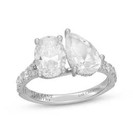 Neil Lane Artistry Oval-Cut & Pear-Shaped Lab-Grown Diamond Toi et Moi Engagement Ring 3-3/8 ct tw 14K White Gold