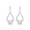 Thumbnail Image 1 of Milestones Diamond Teardrop Dangle Earrings 1/2 ct tw 10K White Gold