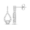 Thumbnail Image 2 of Milestones Diamond Teardrop Dangle Earrings 1/2 ct tw 10K White Gold