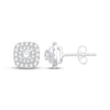 Thumbnail Image 1 of Lab-Grown Diamonds by KAY Double Halo Stud Earrings 1/2 ct tw 10K White Gold