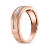 Thumbnail Image 2 of Men's Diamond Wedding Band 1/5 ct tw 10K Rose Gold