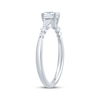 Thumbnail Image 2 of Lab-Grown Diamonds by KAY Oval-Cut & Pear-Shaped Three-Stone Engagement Ring 5/8 ct tw 14K White Gold