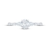 Thumbnail Image 3 of Lab-Grown Diamonds by KAY Oval-Cut & Pear-Shaped Three-Stone Engagement Ring 5/8 ct tw 14K White Gold