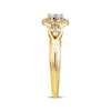 Thumbnail Image 2 of Round-Cut Diamond Halo Engagement Ring 1/3 ct tw 10K Yellow Gold